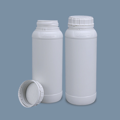 주문 1000ML 둥근 약병 병 재활용 가능한 플루오린 플라스틱 병 반응기 등급 온라인 제조
