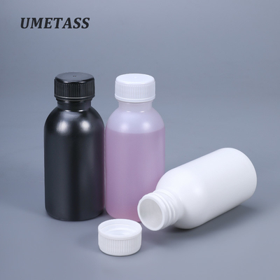 주문 화학 액체 밀폐 용기 위해 생분해성 HDPE 둥근 대용량 플라스틱 병 100ml 온라인 제조