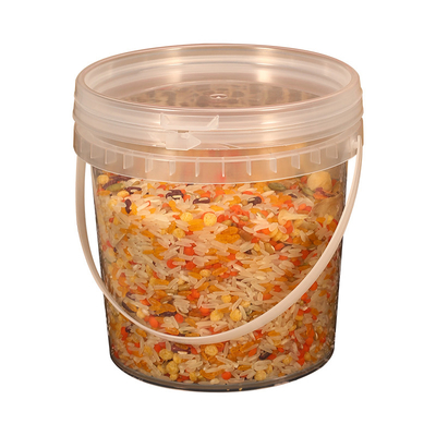주문 UMETASS의 사용자 지정 패턴으로 뚜?? 이 있는 투명한 500ML 식품용 플라스틱 버킷 온라인 제조