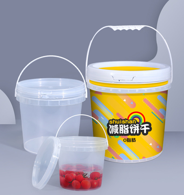주문 1L-5L -10L 둥근 우유 용기 뚜?? 이 있고 소스를 포장하기에 적합합니다 온라인 제조