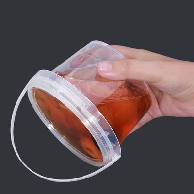 주문 600ML 훼손 방지 쿠키 버킷 뚜?? 손잡이가 있는 플라스틱 음식 용기 100% 재료 온라인 제조