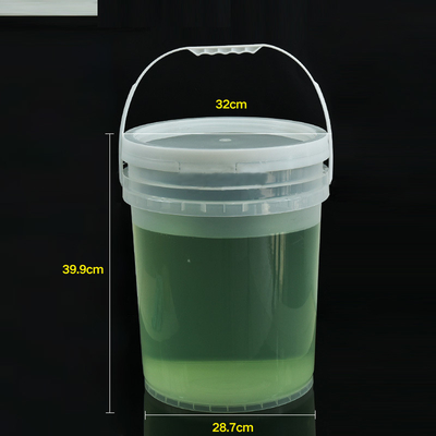 주문 20L 스크루 뚜?? 이 있는 선명한 플라스틱 버킷 페인트 오일 및 물 저장 솔루션 온라인 제조