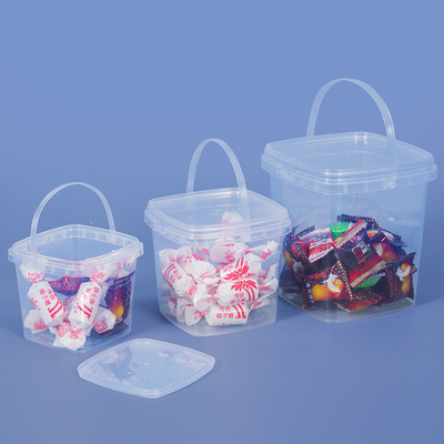 주문 280ml 500ml 1L 2L 사각형 맞춤 인쇄 파티 캔디 팝콘 쿠키 우유 꿀 플라스틱 얼음 버킷 뚜?? 온라인 제조
