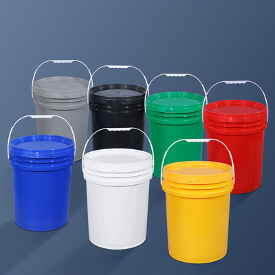 주문 안전 밀폐 뚜?? 산업 화학 페인트 컨테이너를위한 둥근 20L HDPE 플라스틱 버킷 온라인 제조