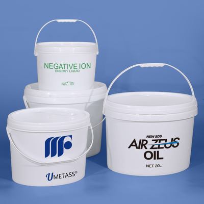 주문 6L 16L 20L 플라스틱 타원형 페인트 버킷 배트 손잡이 OEM 로고 인쇄 색상 온라인 제조