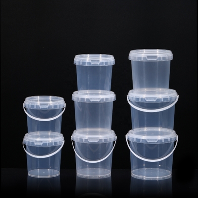 주문 300ml 5 리터 IML 꿀 쿠키 요구르트 버터 소스 용기 뚜?? 과 맞춤형 플라스틱 버킷 온라인 제조