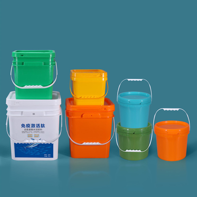 주문 10 갤런 20ltr 맑은 흰색 뚜?? 을 가진 평면 물 식품 안전 플라스틱 버킷 온라인 제조