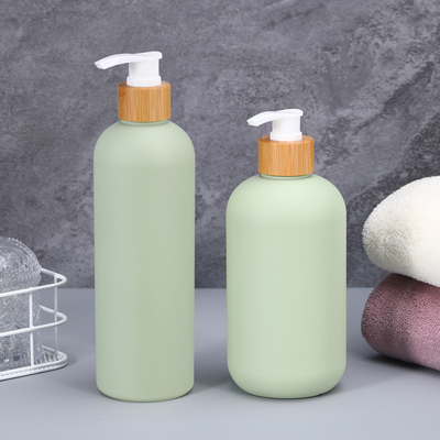 주문 400ml 500ml 부드러운 터치 화장품 압축 병 샴푸 몸 버터 로션에 대 한 대나무 뚜?? 과 온라인 제조