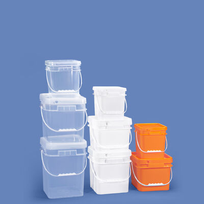 주문 16L White Transparent Orange PP Square Bucket Plastic Container 16 Litre ODM OEM 온라인 제조