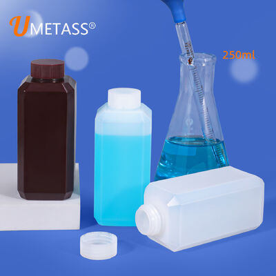 주문 250ml Wide Neck Square Bottle for industrial laboratories Reagent Containor 온라인 제조