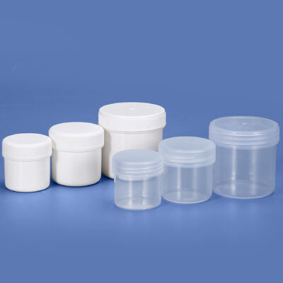 주문 30ml 50ml 100ml 빈 플라스틱 항아리 식품 등급 저장 용기 맑은 용기 누출 방지 눈 크림 온라인 제조