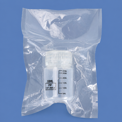 주문 화학 시약 분배 및 보관을 위한 진공 팩이 있는 공장 직접 30ml 60ml 멸균 PP 시약 병 온라인 제조