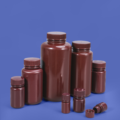 빈 앰버 플라스틱 PP 폴리프로필렌 병 250ml 500ml 농약 반응기 세척기 용기