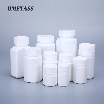 뜨거운 스탬핑 HDPE 실린더 병 약용 100ml 빈 흰색 플라스틱 병