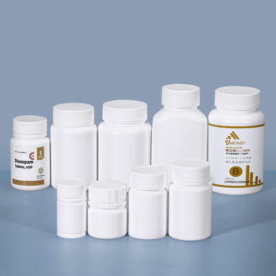 HDPE 목걸이 의약품 알약 병 50cc 4 Oz 흰 알루미늄 엽 가스켓 뚜??