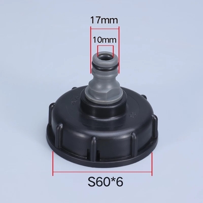 UMETASS S60x6 거친 스레드 1/2 인치 탭 캡 탱크 어댑터