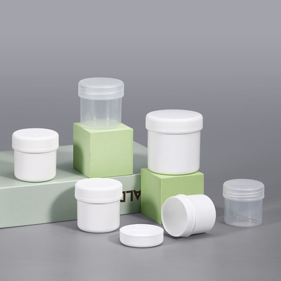HDPE PP 빈 쿠키 플라스틱 잔 용기 캔스터 식품 저장 용기 넓은 입 500ml