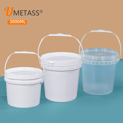 식품 등급 3L 플라스틱 버킷 뚜?? 과 손잡이 누출 방지 컨테이너 지원 OEM/ODM