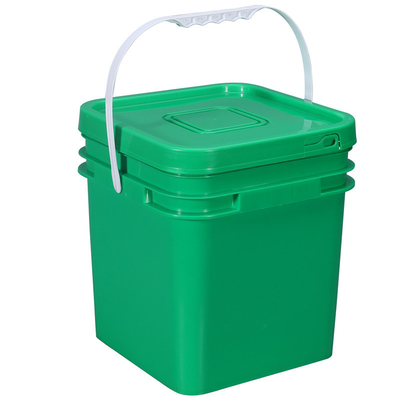 액체 저장 및 다재다능성 위해 스크루 뚜?? 과 함께 평면 5L PP 물질 플라스틱 버킷