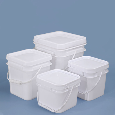 2.5L 평방 대용량 플라스틱 버킷 팩 녹색 노란색 검은 색