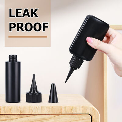 공장 도매 블랙 HDPE 액체 슈퍼 접착제 약병 짜는 드로퍼 부식 방지 스크린 인쇄 표면 처리